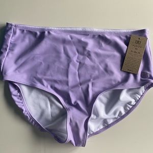 Albion Fit periwinkle high waisted swim bottoms XL NWT